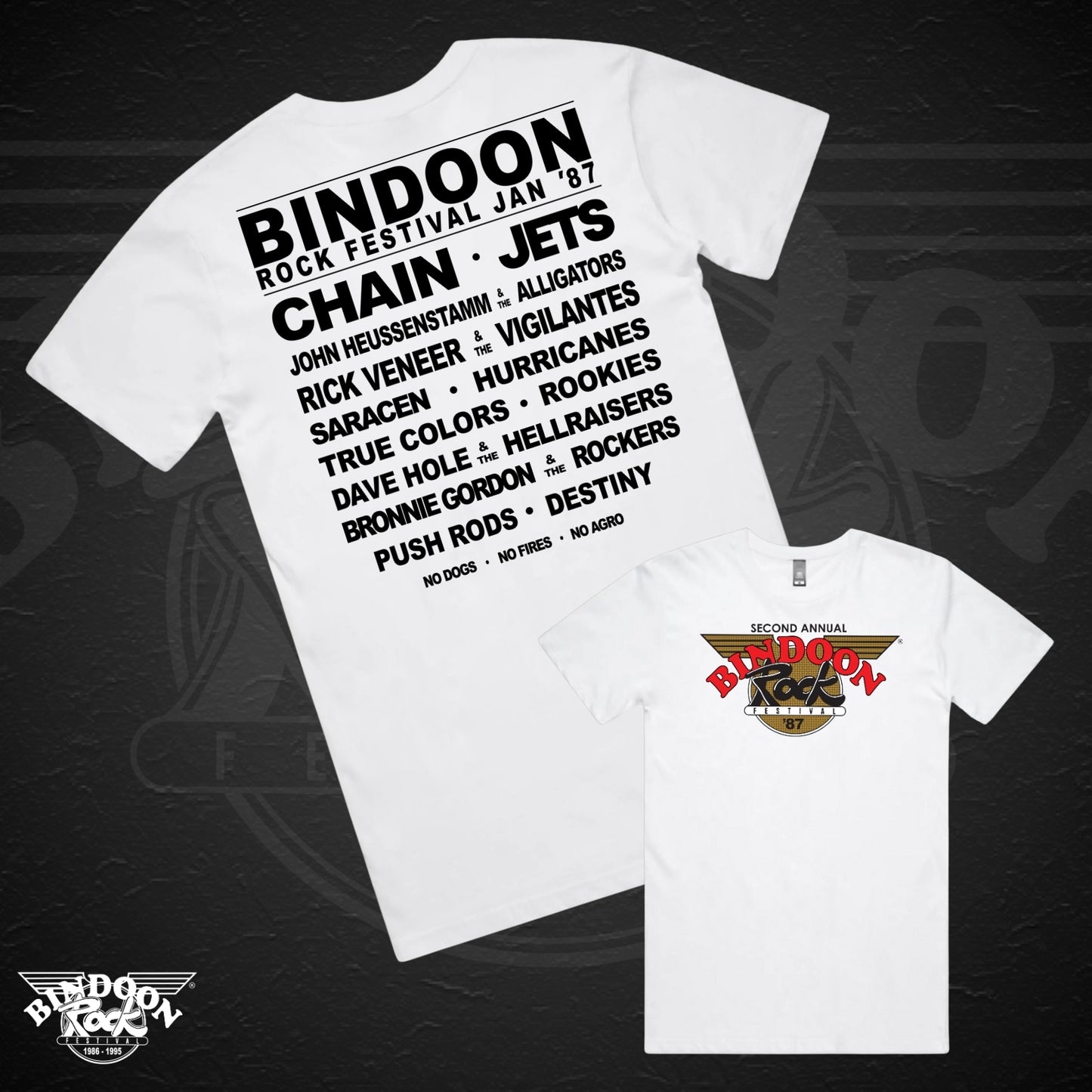 1987 Bindoon Rock "Full Colour" White T-Shirt
