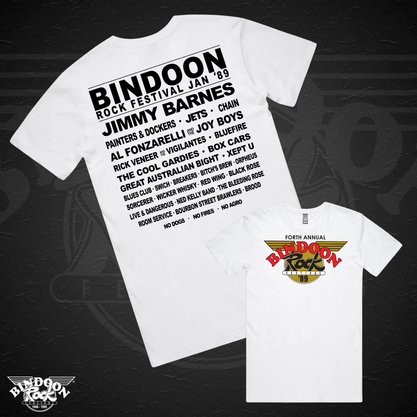 1989 Bindoon Rock "Full Colour" White T-Shirt