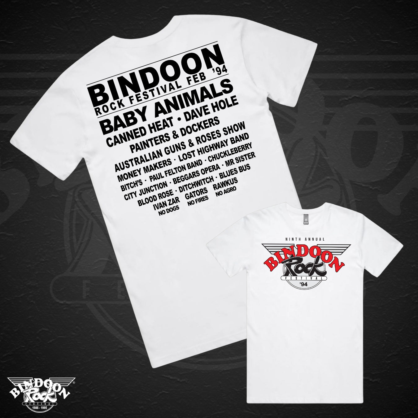 1994 Bindoon Rock "Full Colour" White T-Shirt