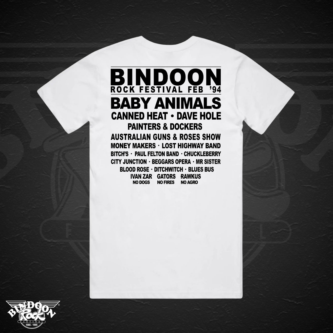 1994 Bindoon Rock "Full Colour" White T-Shirt