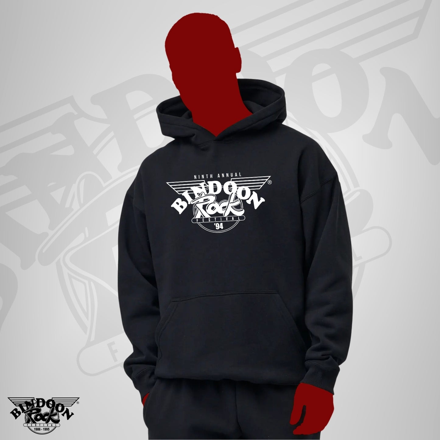 1994 Hoodie "Original" White One Colour Print