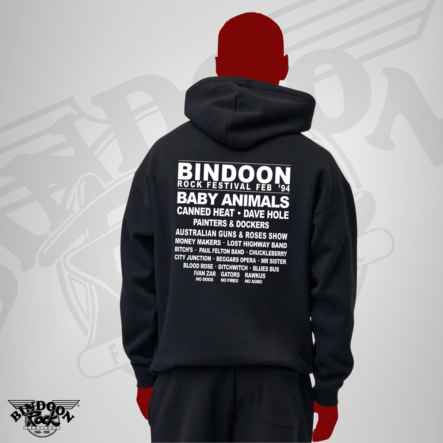1994 Hoodie "Original" White One Colour Print