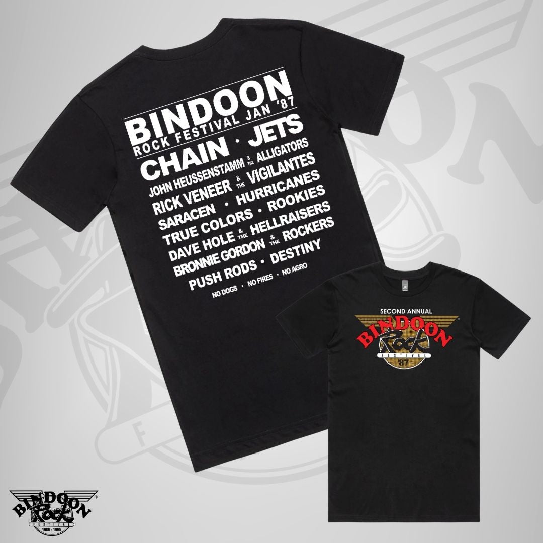 1987 Bindoon Rock "Full Colour" Black T-Shirt