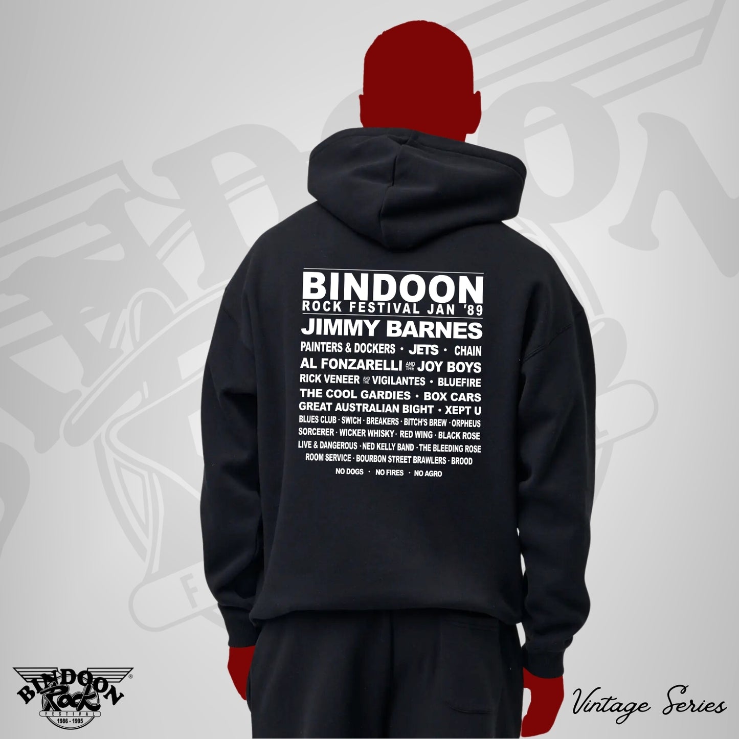 1989 Hoodie "Vintage" White One Colour Print