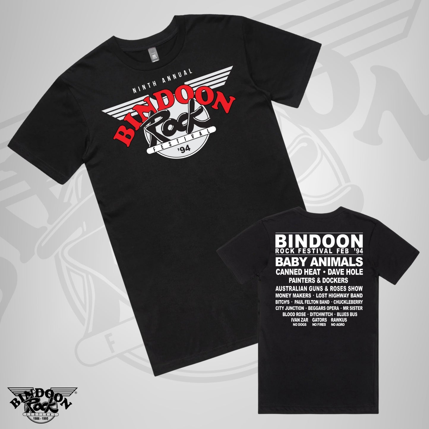 1994 Bindoon Rock "Full Colour" Black T-Shirt
