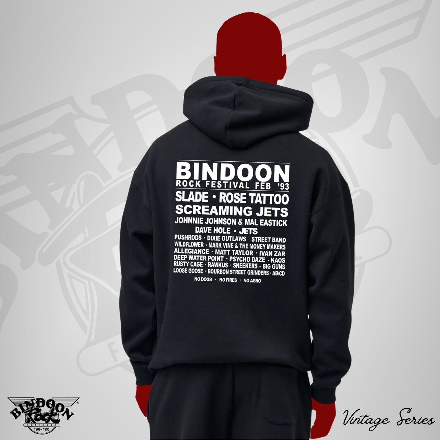 1993 Hoodie "Vintage" White One Colour Print