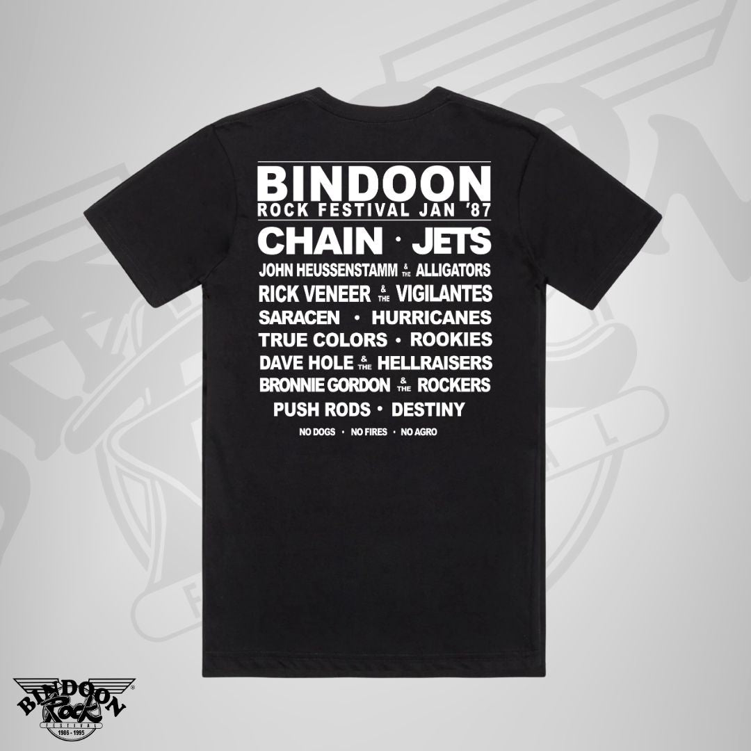 1987 Bindoon Rock "Full Colour" Black T-Shirt