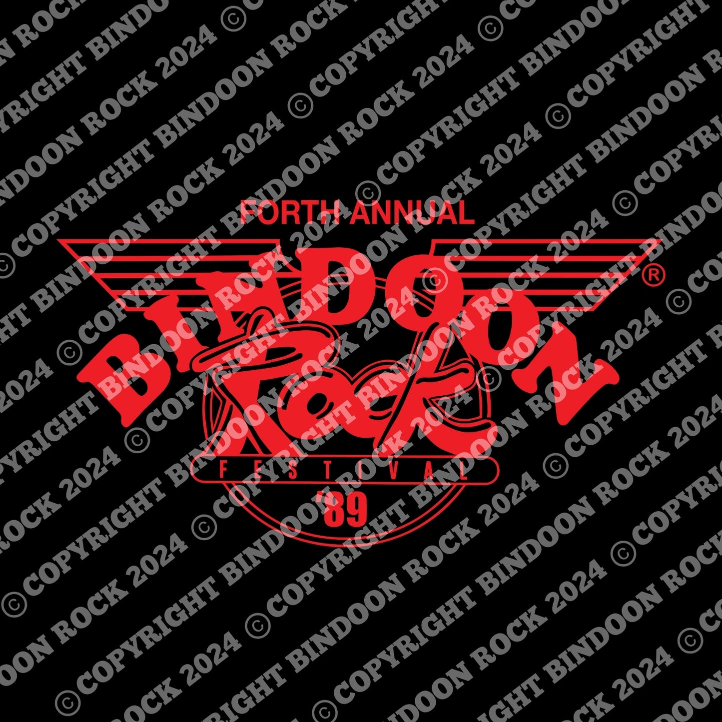 1989 Hoodie "Original" Red One Colour Print